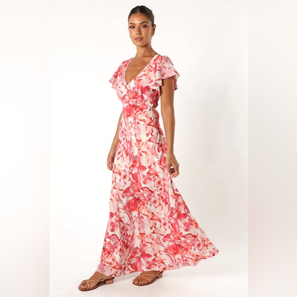 Ramsey Maxi Dress - Red Floral In A Size Large - Picture 3 of 8